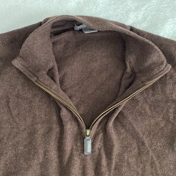 Daniel Cremieux brown quarter-zip sweater - Picture 6 of 17